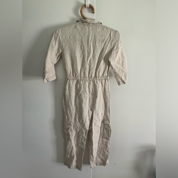 ZARA girls linen romper jumpsuit - Picture 4 of 5